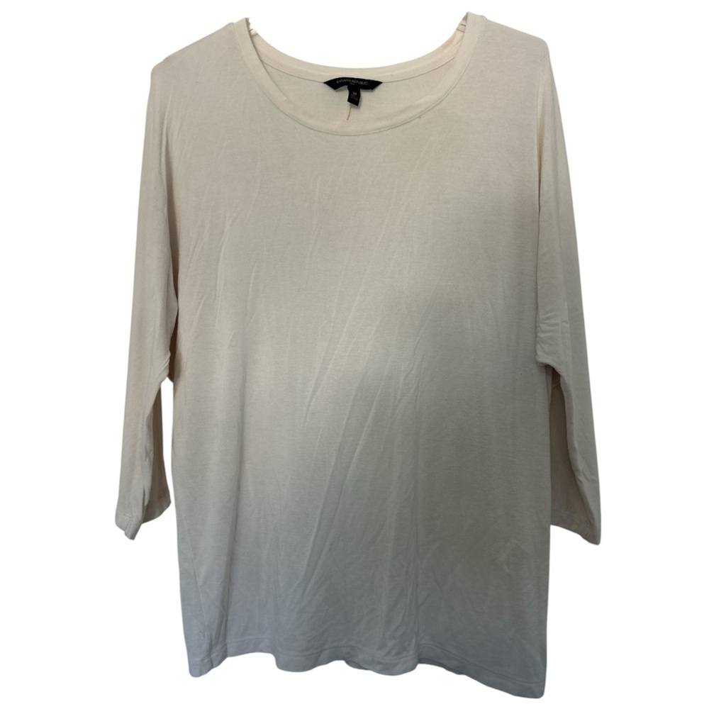Banana Republic Cream Long Sleeve Top